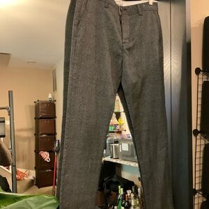 Topman Gray Dress Pants Classic Straight-Leg